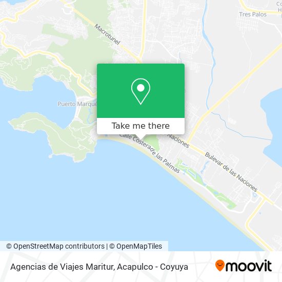 Mapa de Agencias de Viajes Maritur