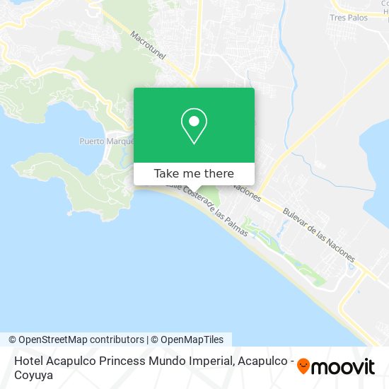 Hotel Acapulco Princess Mundo Imperial map