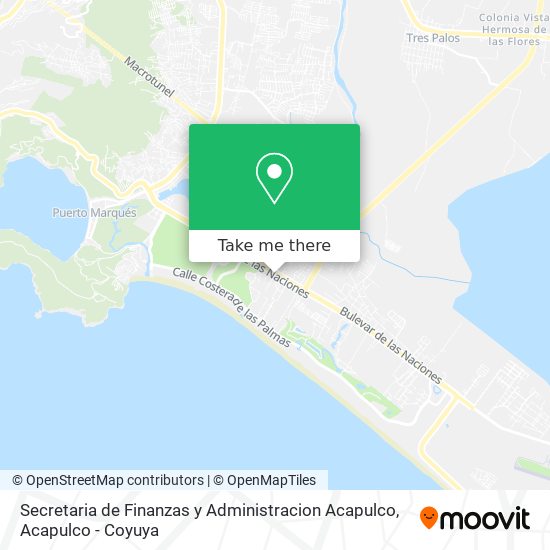 Secretaria de Finanzas y Administracion Acapulco map