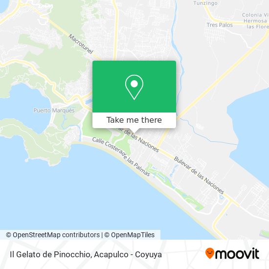 Mapa de Il Gelato de Pinocchio