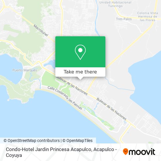Condo-Hotel Jardin Princesa Acapulco map