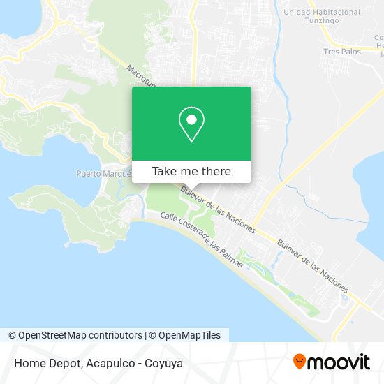 How to get to Home Depot in Acapulco De Juárez by Bus?