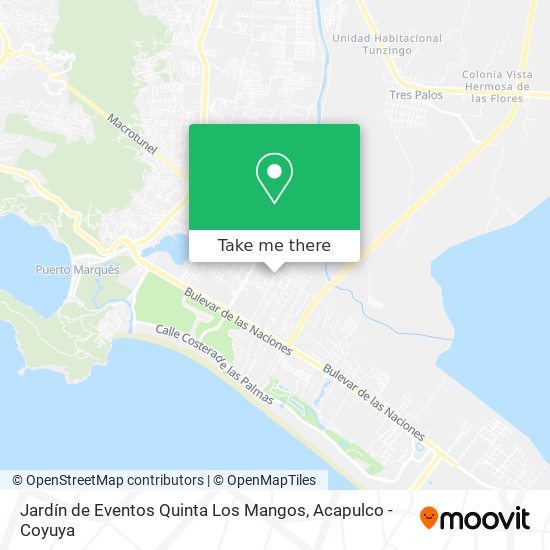 Mapa de Jardín de Eventos Quinta Los Mangos