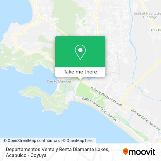 Departamentos Venta y Renta Diamante Lakes map