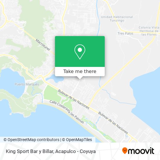 Mapa de King Sport Bar y Billar