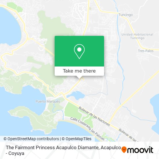 The Fairmont Princess Acapulco Diamante map