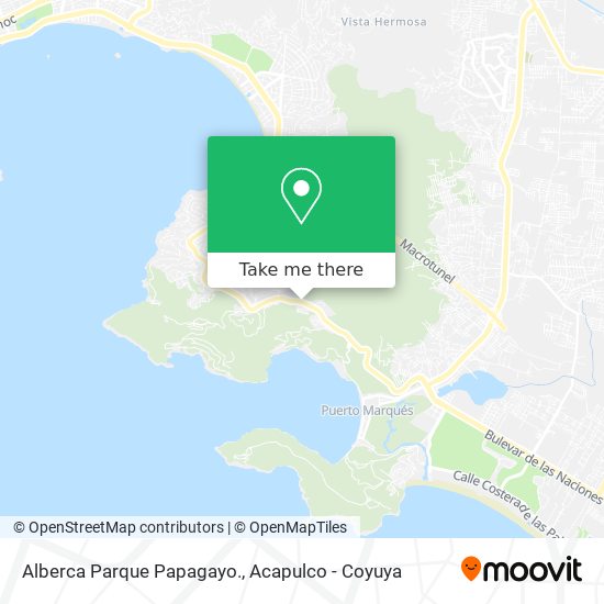 Mapa de Alberca Parque Papagayo.