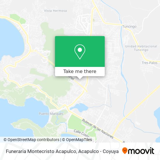 Funeraria Montecristo Acapulco map