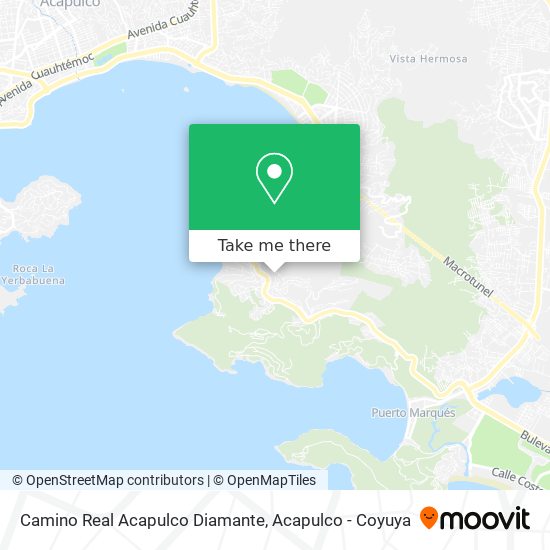 Camino Real Acapulco Diamante map