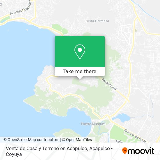 Mapa de Venta de Casa y Terreno en Acapulco