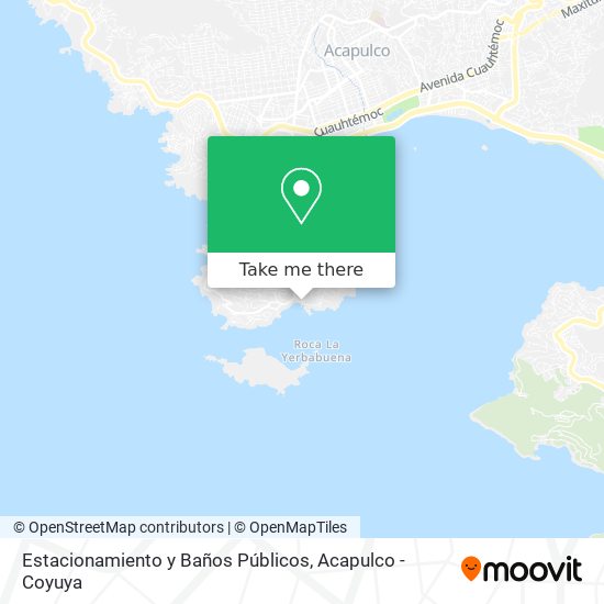 Estacionamiento y Baños Públicos map