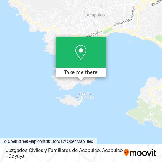 Mapa de Juzgados Civiles y Familiares de Acapulco