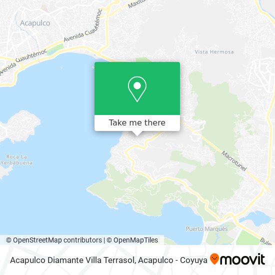 Mapa de Acapulco Diamante Villa Terrasol