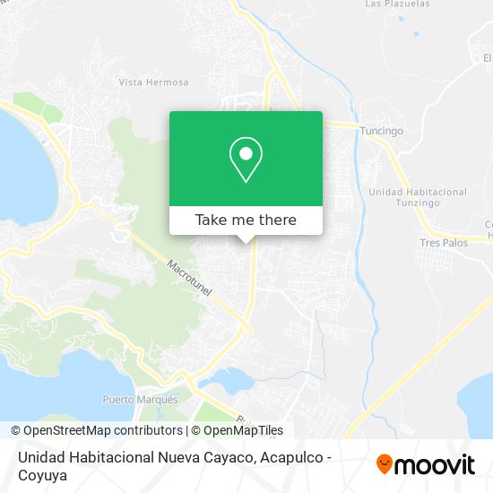 Mapa de Unidad Habitacional Nueva Cayaco