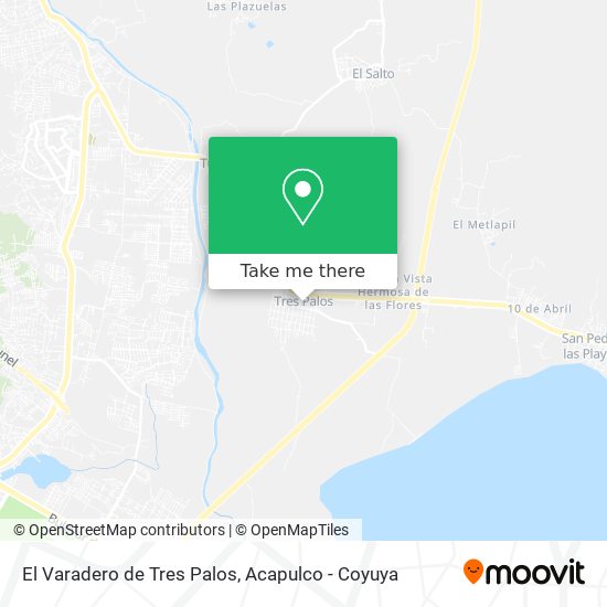 El Varadero de Tres Palos map