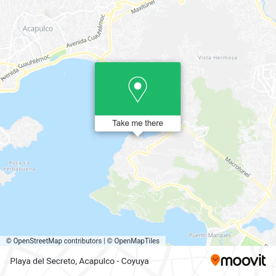 Playa del Secreto map