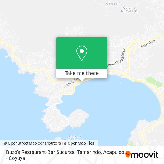 Buzo's Restaurant-Bar Sucursal Tamarindo map