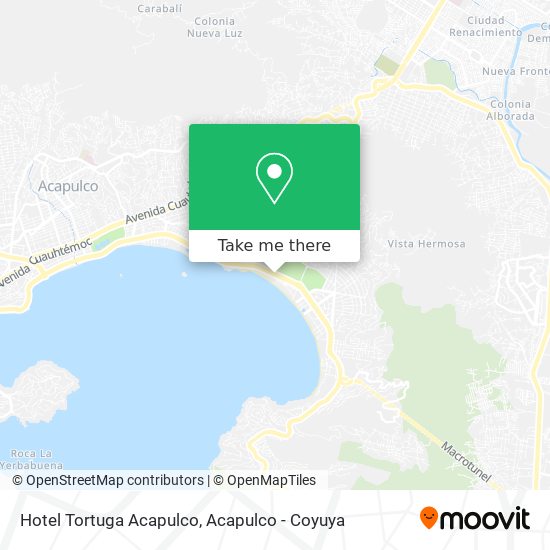 Hotel Tortuga Acapulco map