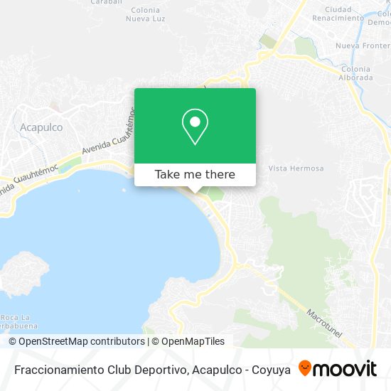 Fraccionamiento Club Deportivo map