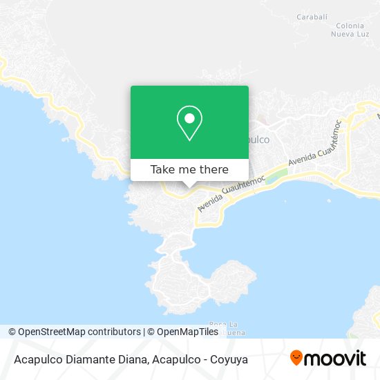 Acapulco Diamante Diana map