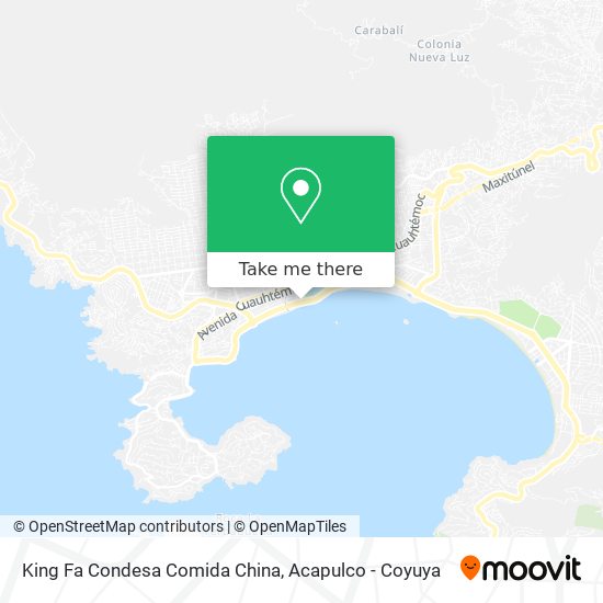 King Fa Condesa Comida China map