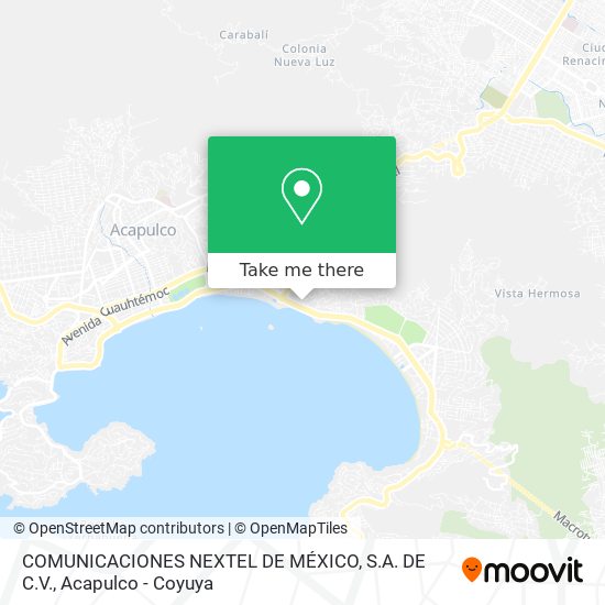 COMUNICACIONES NEXTEL DE MÉXICO, S.A. DE C.V. map