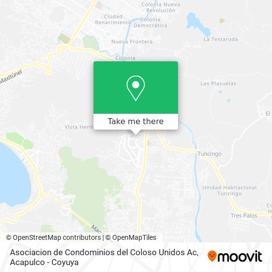 Asociacion de Condominios del Coloso Unidos Ac map