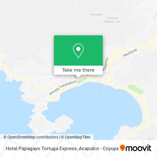 Mapa de Hotel Papagayo Tortuga Express