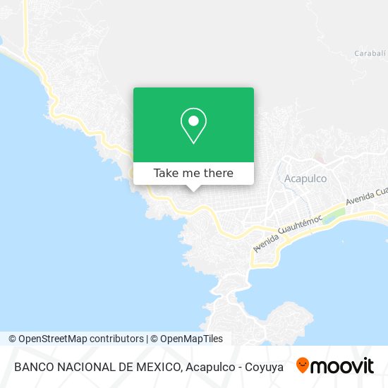 BANCO NACIONAL DE MEXICO map