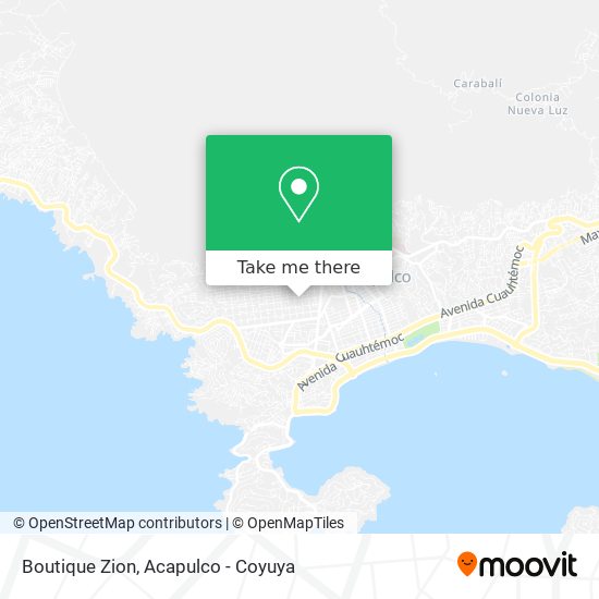 Boutique Zion map