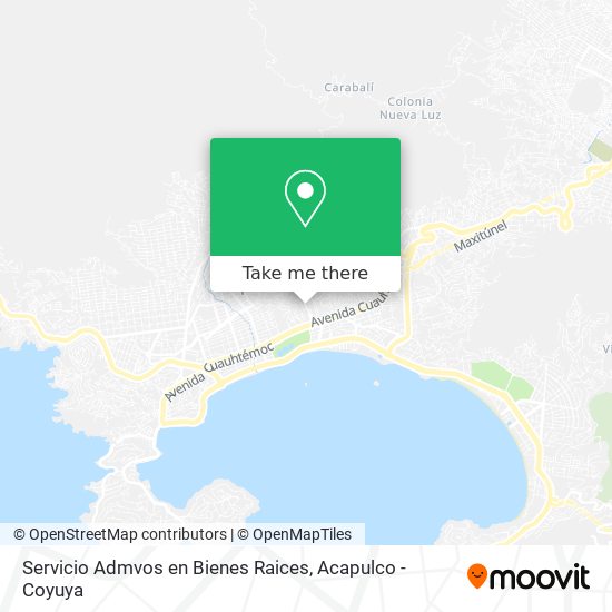 Servicio Admvos en Bienes Raices map