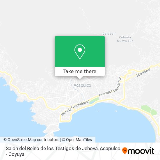 Mapa de Salón del Reino de los Testigos de Jehová