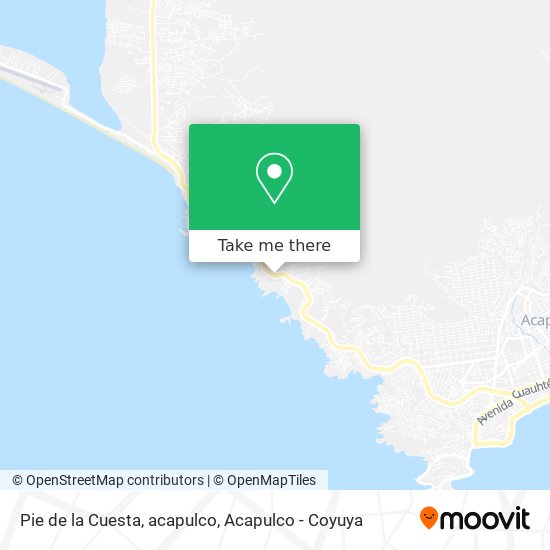 Mapa de Pie de la Cuesta, acapulco