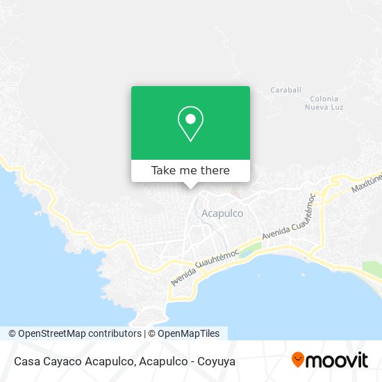 Mapa de Casa Cayaco Acapulco