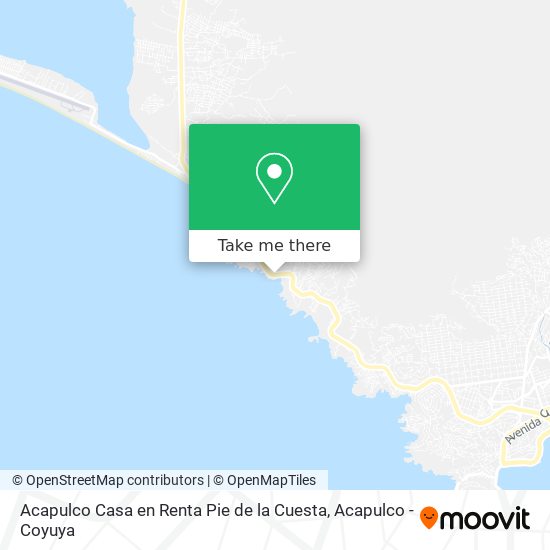 Acapulco Casa en Renta Pie de la Cuesta map