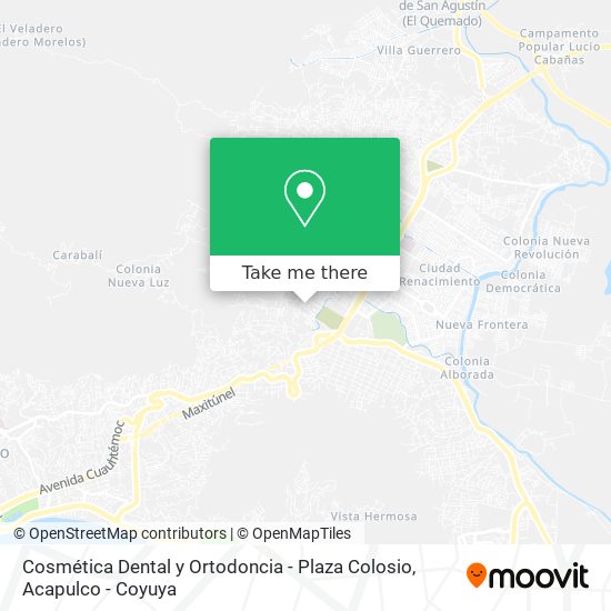 Mapa de Cosmética Dental y Ortodoncia - Plaza Colosio