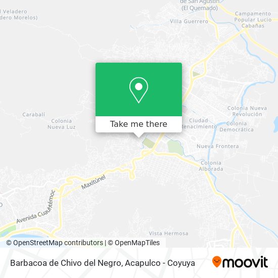 Mapa de Barbacoa de Chivo del Negro