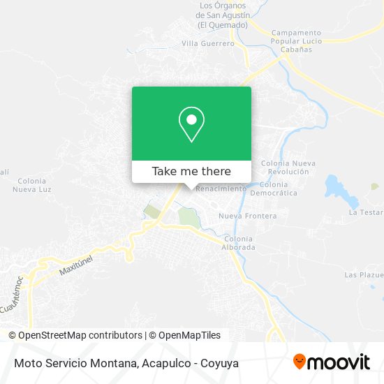 Moto Servicio Montana map