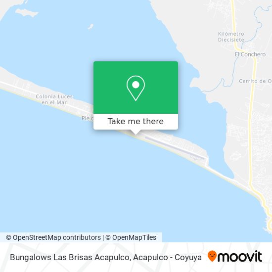 Bungalows Las Brisas Acapulco map