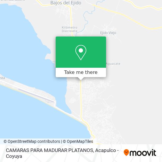 Mapa de CAMARAS PARA MADURAR PLATANOS