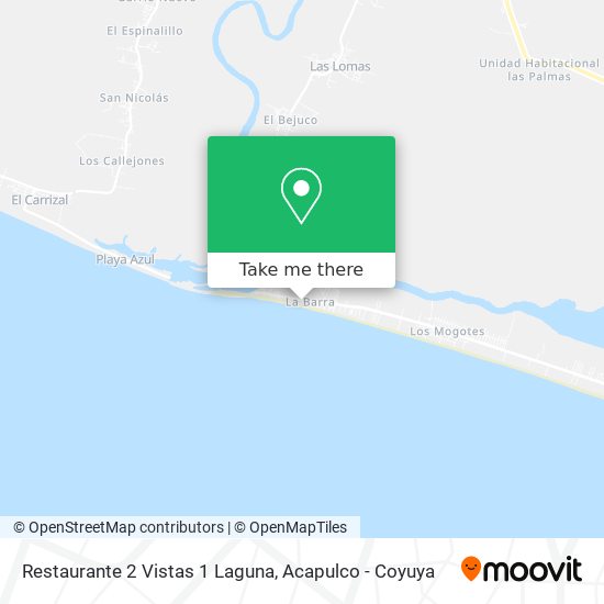 Restaurante 2 Vistas 1 Laguna map