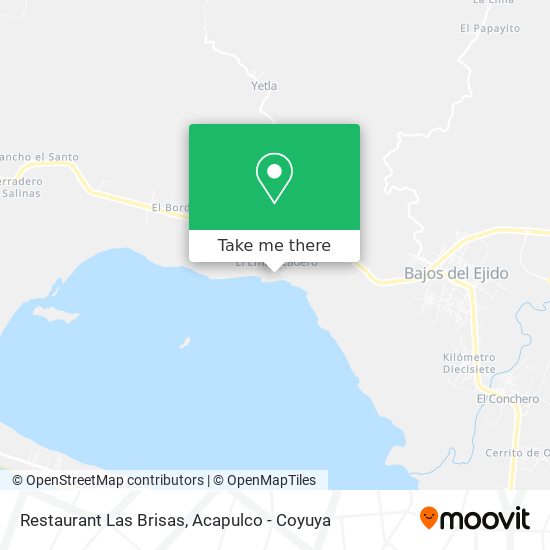 Restaurant Las Brisas map