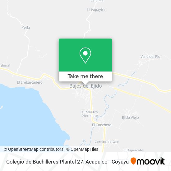 Mapa de Colegio de Bachilleres Plantel 27