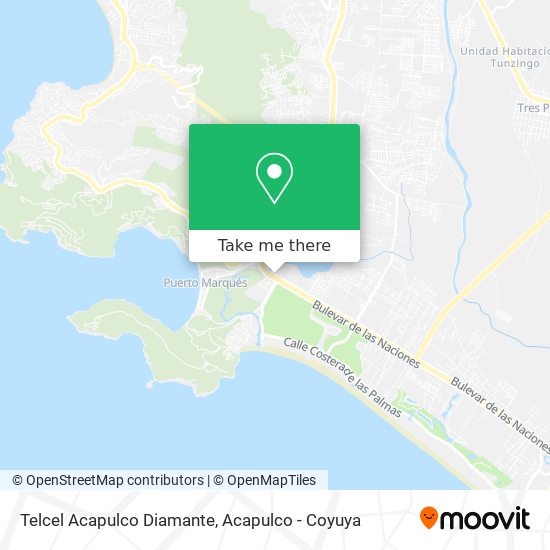 Telcel Acapulco Diamante map