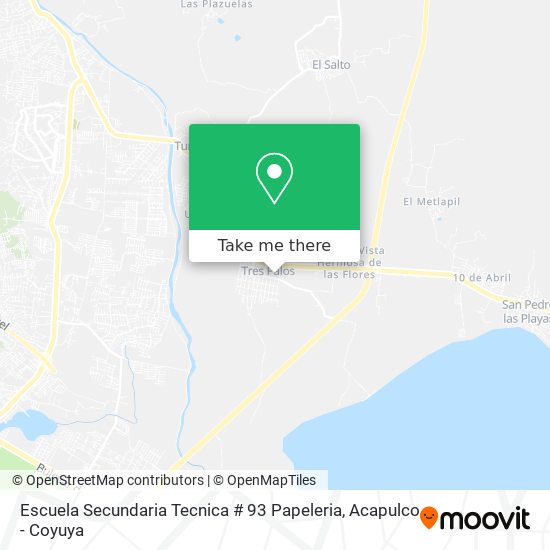 Mapa de Escuela Secundaria Tecnica # 93 Papeleria