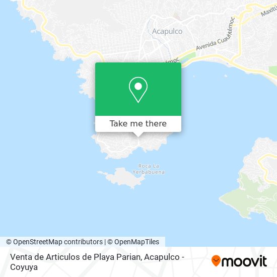 Mapa de Venta de Articulos de Playa Parian