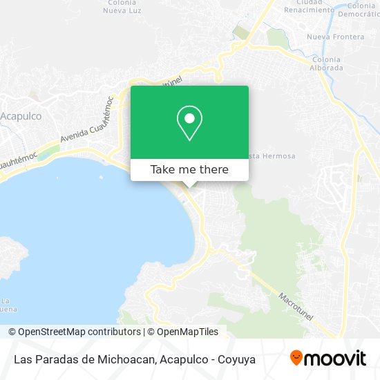 Las Paradas de Michoacan map