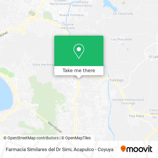 Mapa de Farmacia Similares del Dr Simi