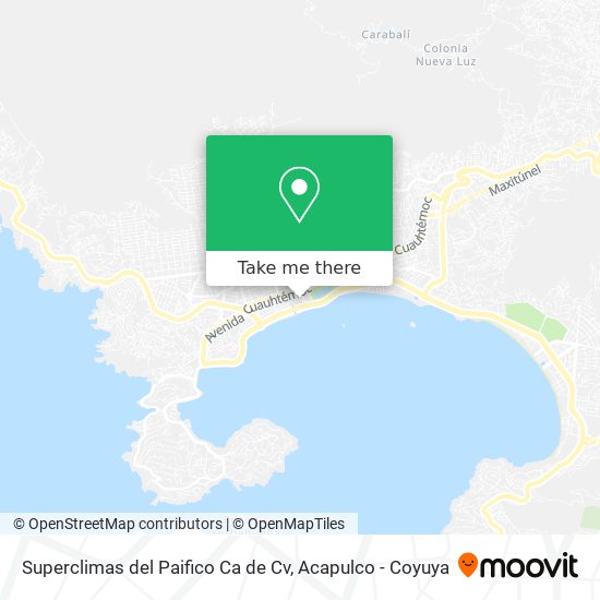 Superclimas del Paifico Ca de Cv map