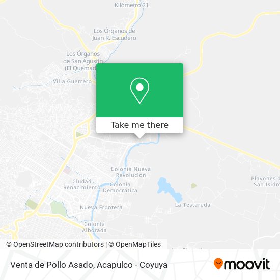 Venta de Pollo Asado map